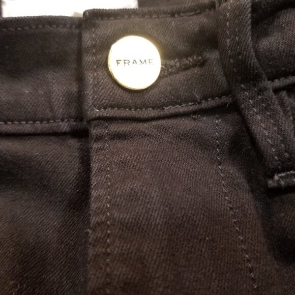 NWOT Frame for Anthropologie Le kinny Jean in Black Size: 25 - Picture 12 of 16
